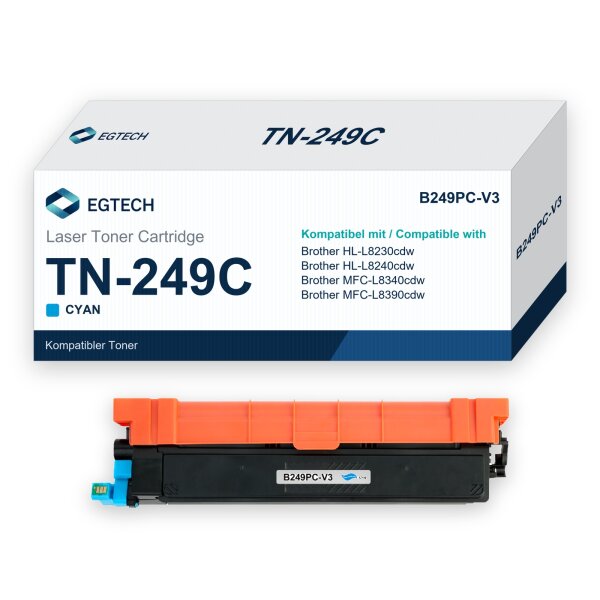 Toner kompatibel mit Brother TN-249C Cyan HL-L8240cdw HL-L8230cdw MFC-L8340cdw