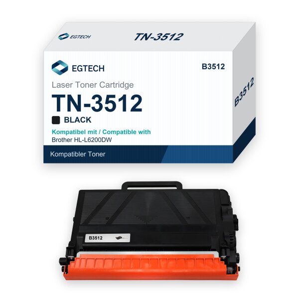 Toner kompatibel mit Brother TN-3512 DCP-L6600DW HL-L6200DW HL-L6200DWT Schwarz