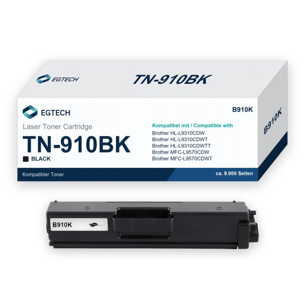 Toner kompatibel mit Brother TN-910BK HL-L9310CDW HL-L9310CDWT HL-L9310CDWTT