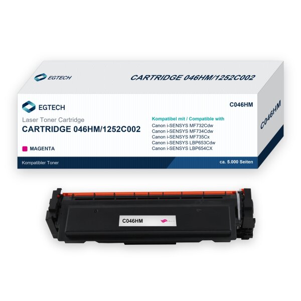 Toner kompatibel mit Canon Cartridge 046HM Magenta i-SENSYS MF732Cdw MF734Cdw