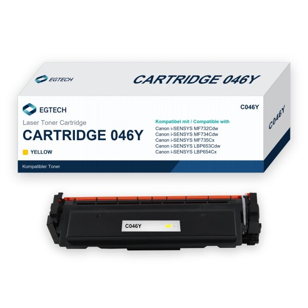 Toner kompatibel mit Canon Cartridge 046Y Gelb i-SENSYS MF732Cdw MF734Cdw