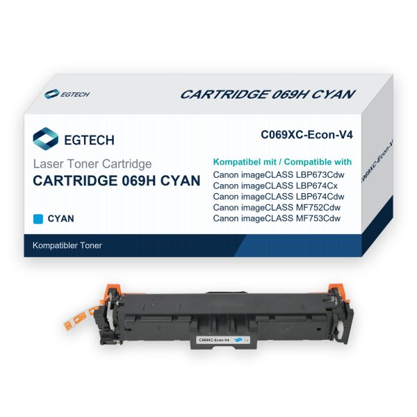 Toner kompatibel mit Canon Cartridge 069H Cyan Cyan imageCLASS LBP673Cdw MF756Cx