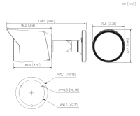 Dahua HAC-HFW1200TP-0280B-S6 HDCVI Bullet Überwachungskamera 2MP 2,8 mm Fixobjektiv IP67