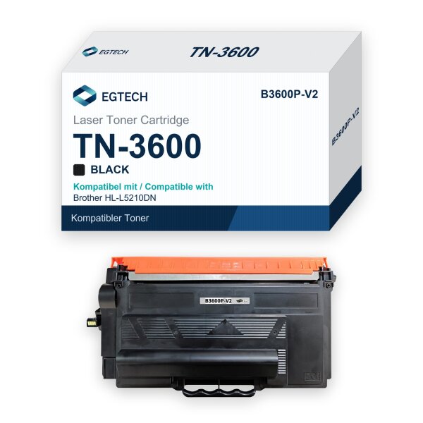 Toner kompatibel mit Brother TN-3600 HL-L5210DN HL-L5210DW HL-L5215DN HL-L6210DW