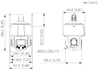 Dahua SD3C405DB-GNY-AW-PV IP WLAN PTZ Überwachungskamera 4MP WizSense H.265 H.264 2,7 – 13,5 mm motor Objektiv