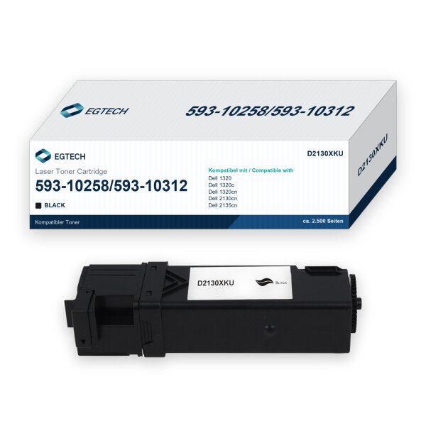 Toner kompatibel mit Dell 593-10258 1320 1320c 1320cn 2130cn 2135cn Schwarz