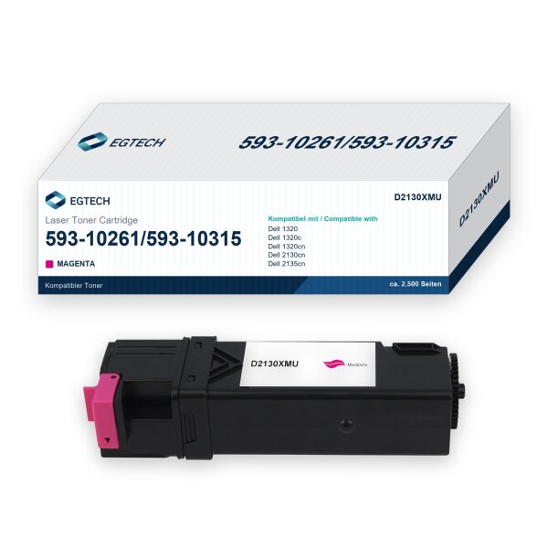 Toner kompatibel mit Dell 593-10261 Magenta 1320 1320c 1320cn 2130cn 2135cn