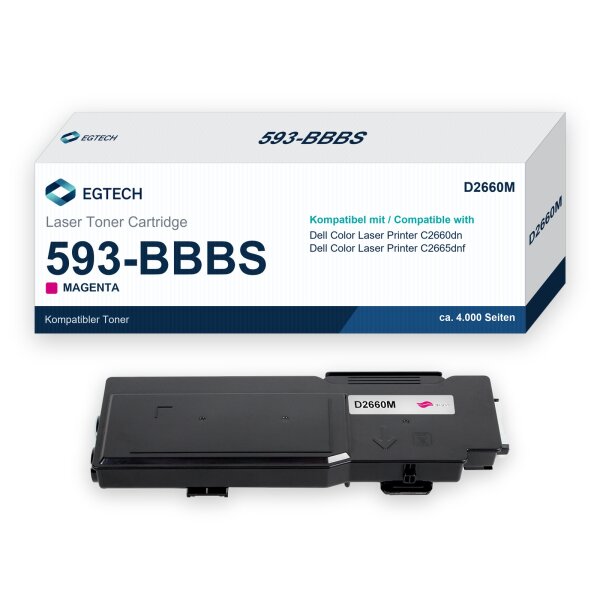 Toner kompatibel mit Dell 593-BBBS Magenta Color Laser Printer C2660dn C2665dnf