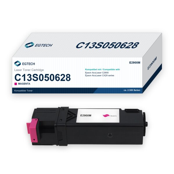 Toner kompatibel mit Epson C13S050628 Magenta AcuLaser C2900 CX29