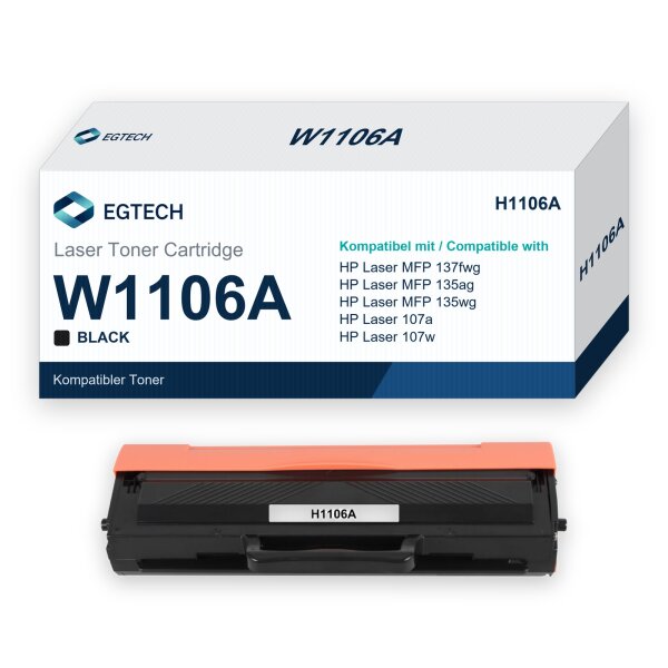 Toner kompatibel mit HP W1106A 1.000 S. Laser MFP 137fwg 135ag 135wg 107a 107w