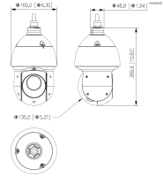 Dahua SD49225DB-HC HDCVI PTZ Überwachungskamera 2MP Starlight 4,8 – 120 mm motor Objektiv IP66 Alarm I/O