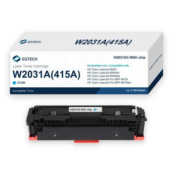 Toner kompatibel mit HP W2031A Cyan Color M454 M454dn M454dw M479 M479dw M479dn
