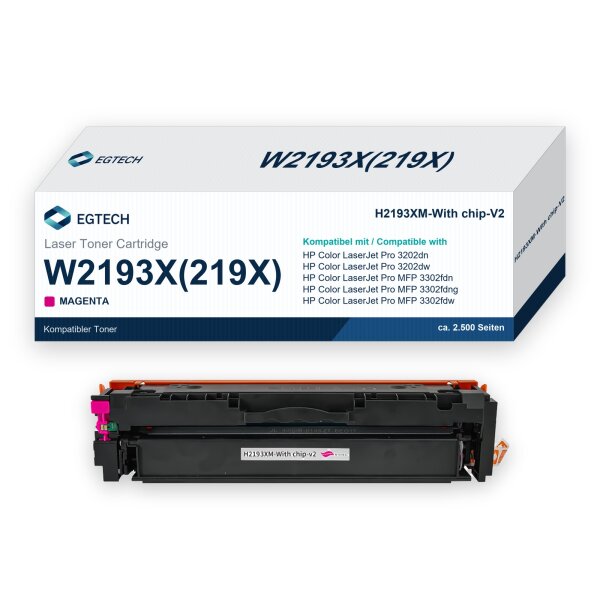 Toner kompatibel mit HP W2193X Magenta Color Pro 3202dn 3202dw 3302fdn 3302fdng