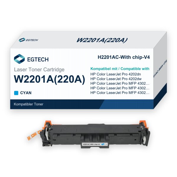Toner kompatibel mit HP W2201A Cyan Color Pro 4202dn 4202dw 4302dw 4302fdn
