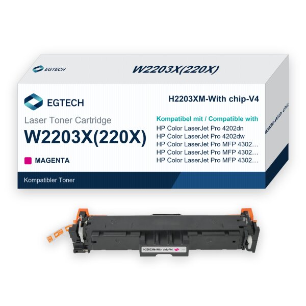 Toner kompatibel mit HP W2203X Magenta Color Pro 4202dn 4202dw 4302dw 4302fdn
