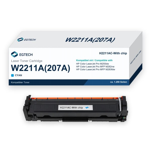 Toner kompatibel mit HP W2211A Cyan Color Pro M255dw M282nw M283fdw
