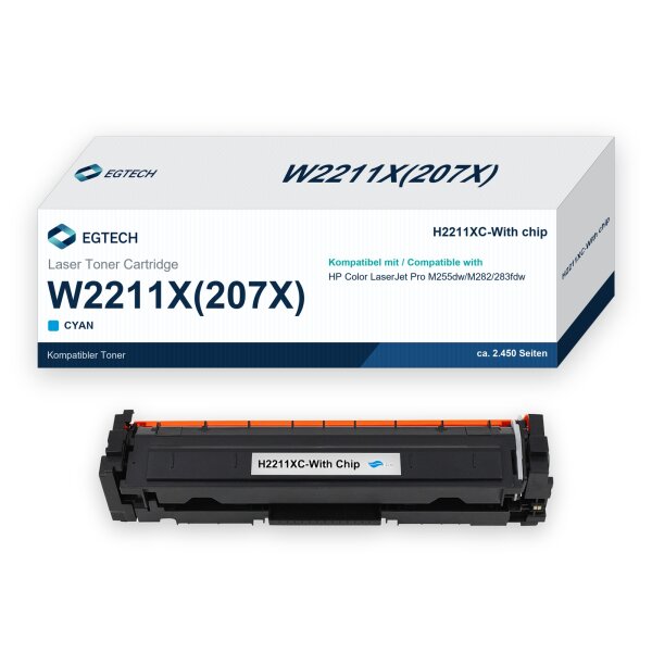Toner kompatibel mit HP W2211X Cyan Color Pro M255dw M282 M283fdw