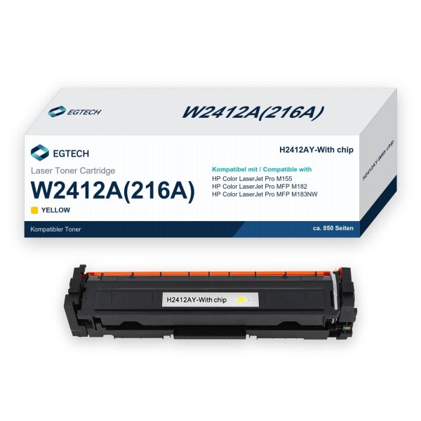 Toner kompatibel mit HP W2412A Gelb Color Pro M155 M182 M183NW