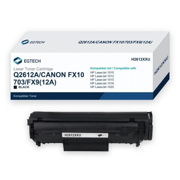 Toner kompatibel mit HP Q2612A 3.000 S. 1010 1012 1015 1018 1020 1022 3015 3020