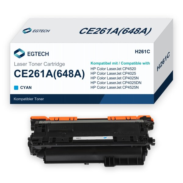 Toner kompatibel mit HP CE261A Cyan Color CP4520 CP4025 CP4025N CP4525N CP4025DN