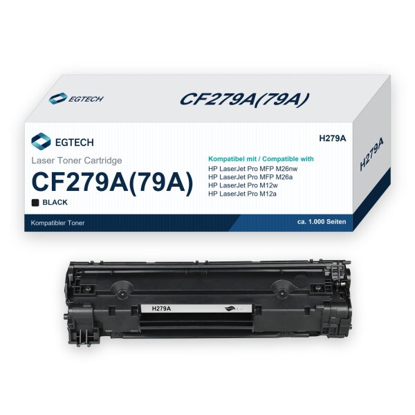 Toner kompatibel mit HP CF279A Pro MFP M26nw M26a M12w M12a Schwarz