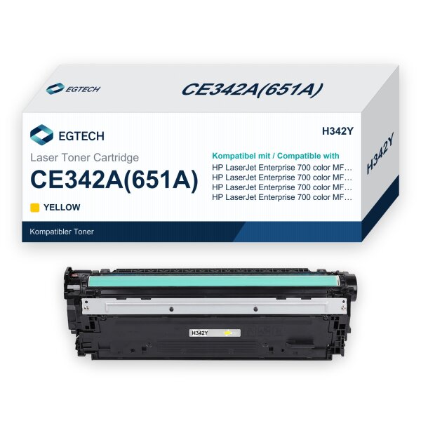Toner kompatibel mit HP CE342A Gelb Enterprise 700 color MFP M775dn M775f M775z