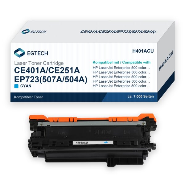 Toner kompatibel mit HP CE401A Cyan Enterprise 500 color M551dn M551n M551xh