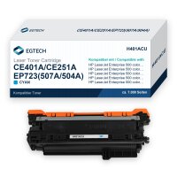 Toner kompatibel mit HP CE401A Cyan Enterprise 500 color...