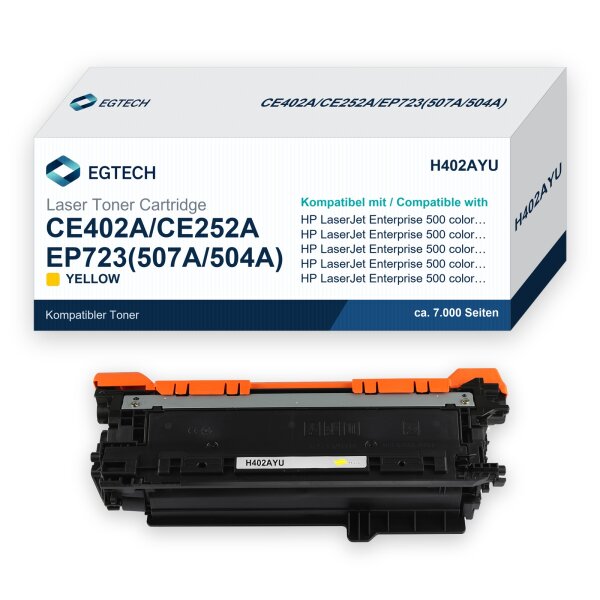 Toner kompatibel mit HP CE402A Gelb Enterprise 500 color M551dn M551n M551xh