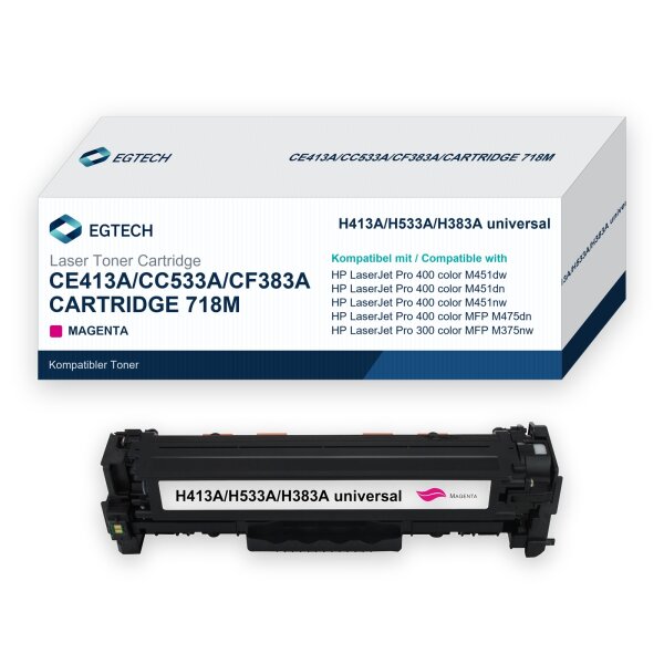 Toner kompatibel mit HP CE413A Magenta Pro 400 color M451dw M451dn M451nw M475dn