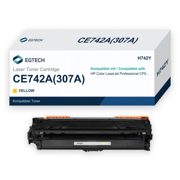 Toner kompatibel mit HP CE742A Gelb Color Professional CP5225 series
