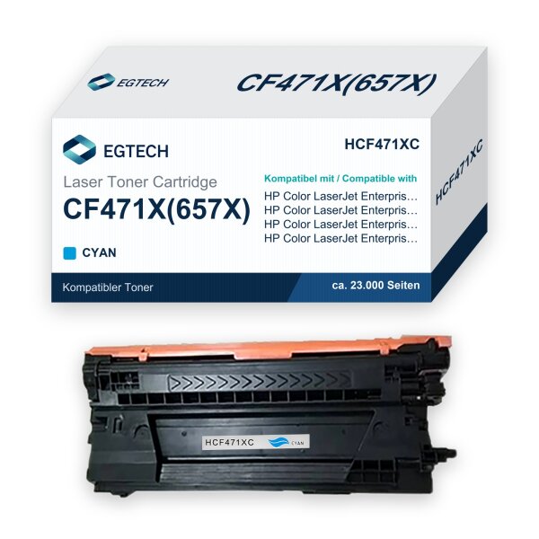 Toner kompatibel mit HP CF471X Cyan Color Enterprise MFP M681dh M681f M681z