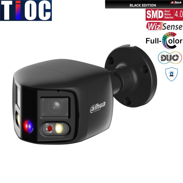 Dahua IPC-PFW3849SP-A180-E2-AS-PV-0280B-Black IP Bullet Überwachungskamera 8MP 2X4MP WizSense Starlight