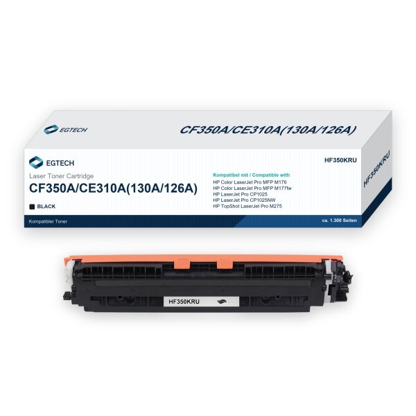 Toner kompatibel mit HP CF350A Color Pro MFP M176 M177fw Schwarz CP1025 CP1025NW