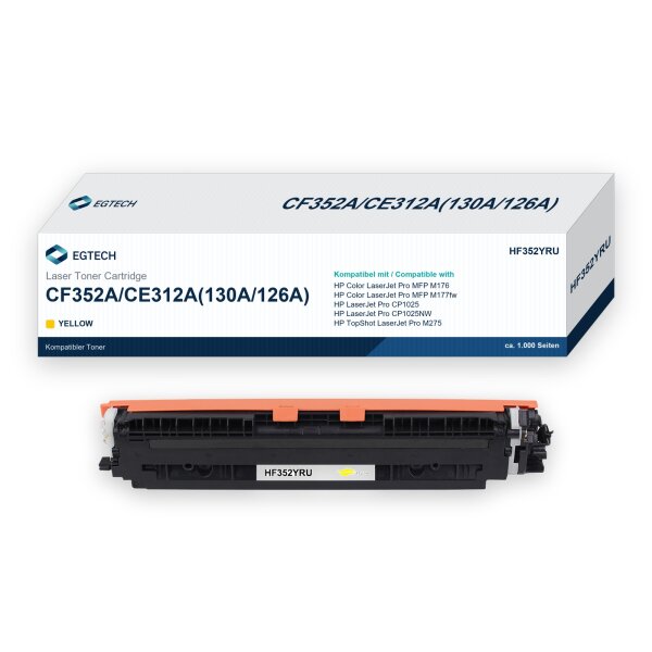 Toner kompatibel mit HP CF352A Gelb Color Pro MFP M176 M177fw CP1025 CP1025NW