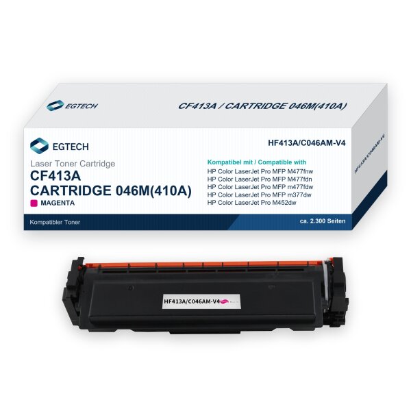 Toner kompatibel mit HP CF413A Magenta Color Pro MFP M477fnw M477fdn m477fdw