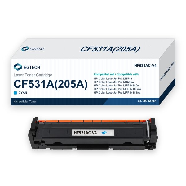 Toner kompatibel mit HP CF531A Cyan Color Pro M154a M154nw M180n M180nw M181fw