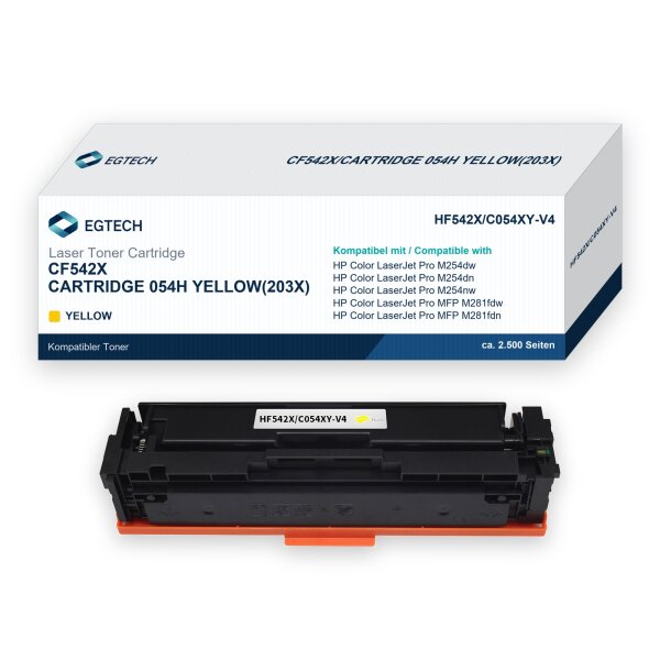 Toner kompatibel mit HP CF542X Gelb Color Pro M254dw M254dn M254nw M281fdw