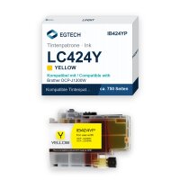 Tinte kompatibel mit Brother LC424Y Gelb DCP-J1200W...