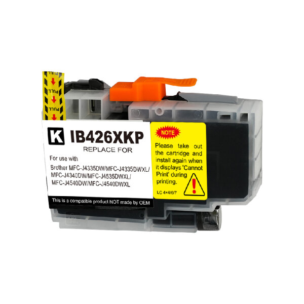 Tintenpatrone kompatibel mit Brother LC426XLBK – Schwarz – ca. 6.000 Seiten