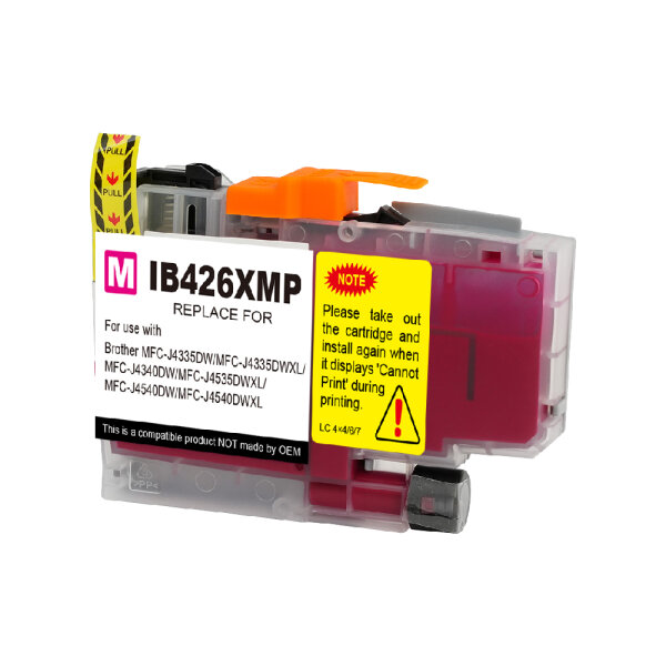 Tintenpatrone kompatibel mit Brother LC426XLM – Magenta – ca. 5.000 Seiten