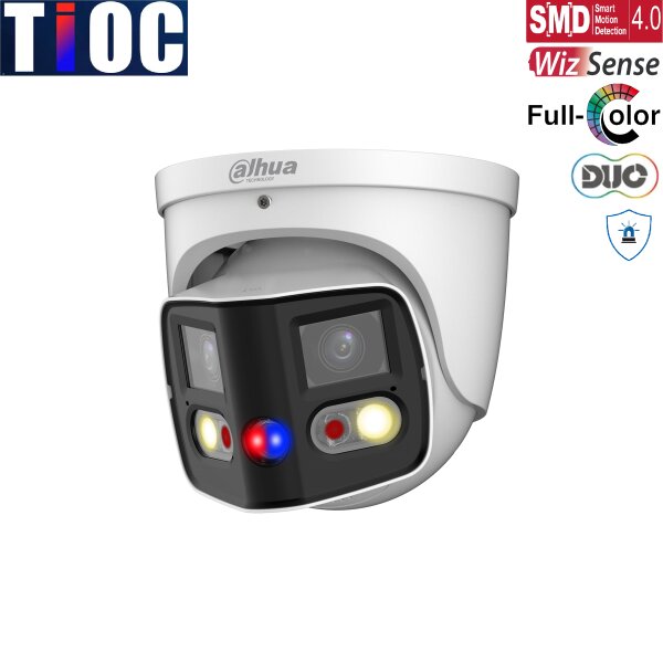 Dahua IPC-PDW3849-A180-E2-AS-PV-0280B IP Eyeball Überwachungskamera 8MP 2X4MP WizSense Starlight