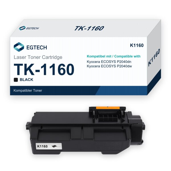 Toner kompatibel mit Kyocera TK-1160 ECOSYS P2040dn P2040dw Schwarz
