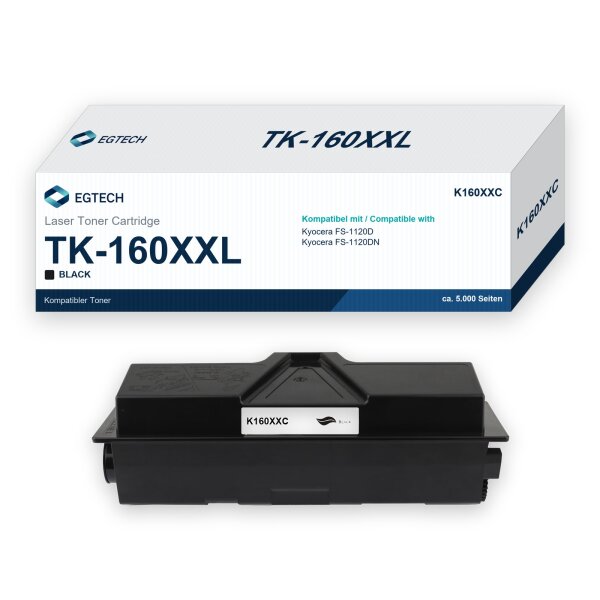 Toner kompatibel mit Kyocera TK-160XXL FS-1120D FS-1120DN Schwarz
