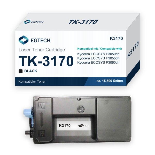 Toner kompatibel mit Kyocera TK-3170 ECOSYS P3050dn P3055dn P3060dn Schwarz
