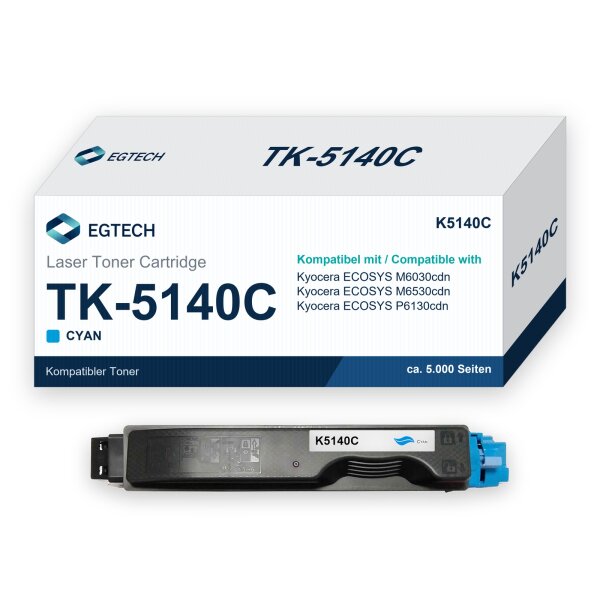 Toner kompatibel mit Kyocera TK-5140C Cyan ECOSYS M6030cdn M6530cdn P6130cdn