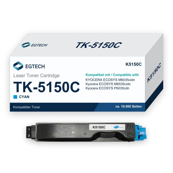 Toner kompatibel mit Kyocera TK-5150C Cyan ECOSYS M6035cidn M6535cidn P6035cdn