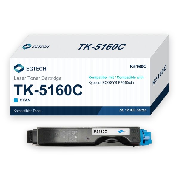 Toner kompatibel mit Kyocera TK-5160C Cyan ECOSYS P7040cdn