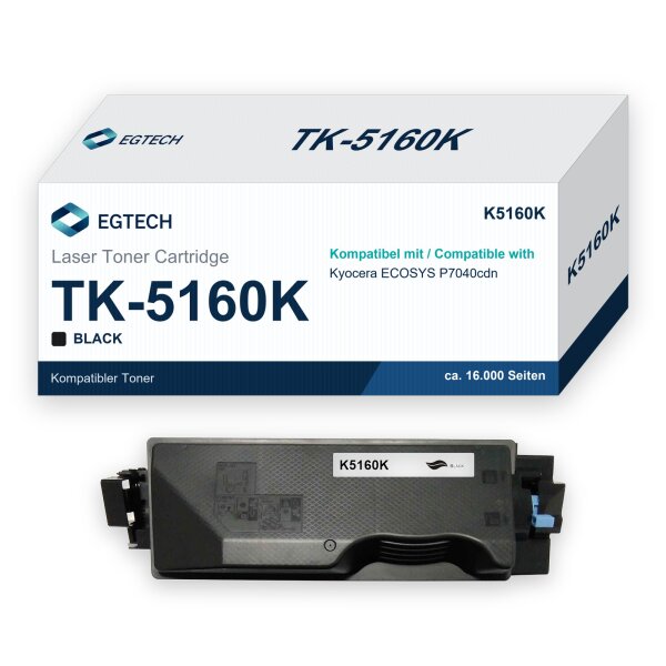 Toner kompatibel mit Kyocera TK-5160K ECOSYS P7040cdn Schwarz