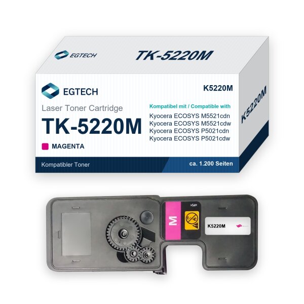 Toner kompatibel mit Kyocera TK-5220M Magenta ECOSYS M5521cdn M5521cdw P5021cdn
